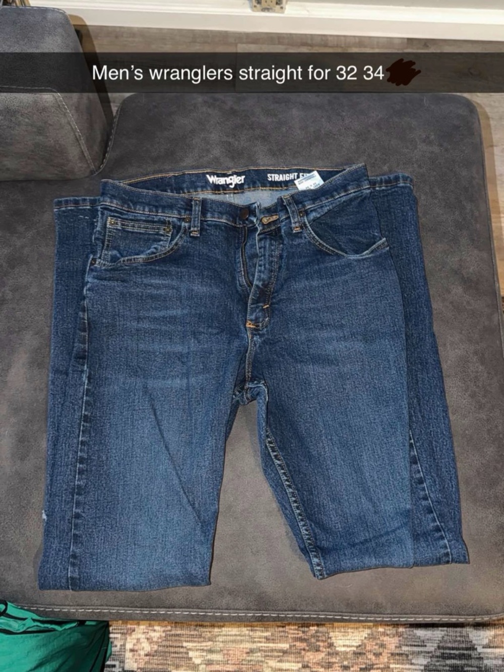 Wrangler Men's Straight Jeans - Dark Blue Indigo